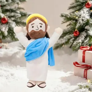Prayer-Themed Jesus Plush Toy, Soft Stuffed Animal, Perfect for Church, Sunday School, Christmas & New Year Gifts, Home Decor & Inspirational Gift