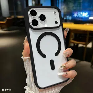 Magnetic Case for iPhone 17 17Pro 17Pro Max 17Air, MagSafe Compatible, Semitransparent Matte Back Shockproof Phone Case