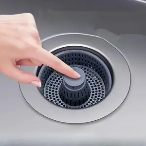 Kitchen Sink Leak Stopper, Drain Blocker Tool, Odor-Removing Spring Filter Plug, Stainless Steel Drain Filter Set, 3-In-1 Pop-Up Drain Plug & Basket