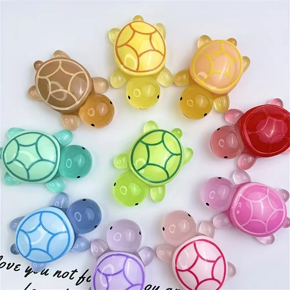 20 Piece Glow-In-The-Dark Mini Turtle Set, Colorful Plastic Handmade Models, Decorative Figurines, DIY Crafts, Party Decor, Party Decorations, Nail Art, Home Garden, Phone Case Accessories, Animal Decorations, Collectible Figure Decor