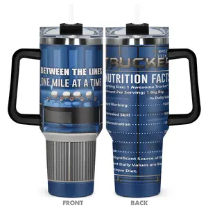 1pc, Gifts for Trucker 40oz Stainless Steel Tumbler, Truck Funny Print 40oz, Insulated and Durable, Gift for Any Occasion: Birthdays, Holidays, or Special Moments for Family, Friends, or Coworkers