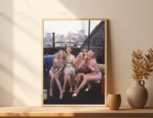 Sex and the City Print Poster • Carrie Bradshaw, Samantha Jones, Charlotte York, Miranda Hobbes • Aesthetic Trendy Preppy College Wall Décor