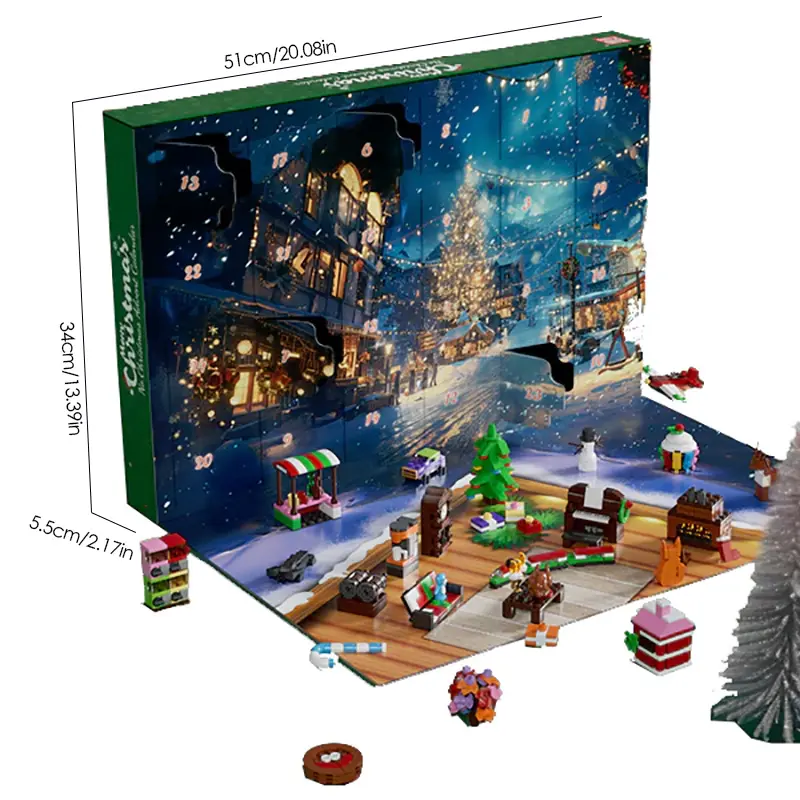 BrickLORE](SHIP FREE)Christmas Advent Calendar Blind Box Christmas