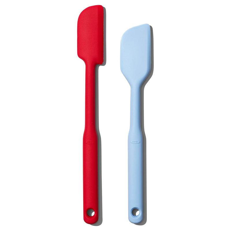 OXO Good Grips 2 Piece Silicone Spatula Set, One size, red/seltzer