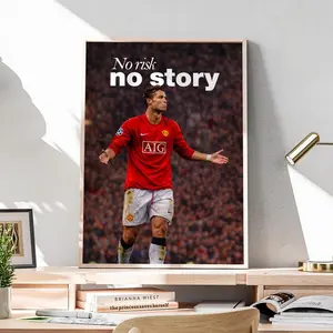 Cristiano Ronaldo Motivational Poster, Football Wall Art, Soccer Poster, Ronaldo Print, Gift for Football Fans ( Unframed - Print Only )