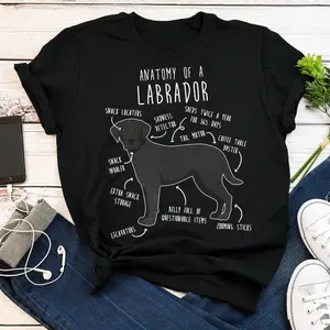 Black Labrador Retriever Shirt, Women, Men, Funny Dog Lover Gift, Cute Black Lab Mom Dad T-shirt, Dog Tshirt, Pet Tee, Dog Anatomy Humor