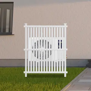 Keter Signature White Vinyl L-Shaped Privacy Fence Kit - 36"x48" Weather-Proof Enclosure for Conditioners, Trash Cans - Outdoors Concealment, Security Solution