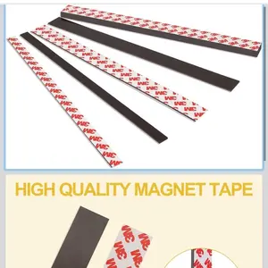 16 Feet Magnetic Strips with Adhesive Backing,Magnets Tape for Crafts,Flat Package (16 PCS 0.5X12") Strong Sticky Magnets