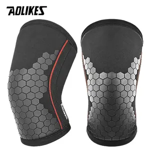AOLIKES 7mm Neoprene Knee Support for Weightlifting (Pair) Compression Knee Brace Support For Squats Crossfit Training Workout