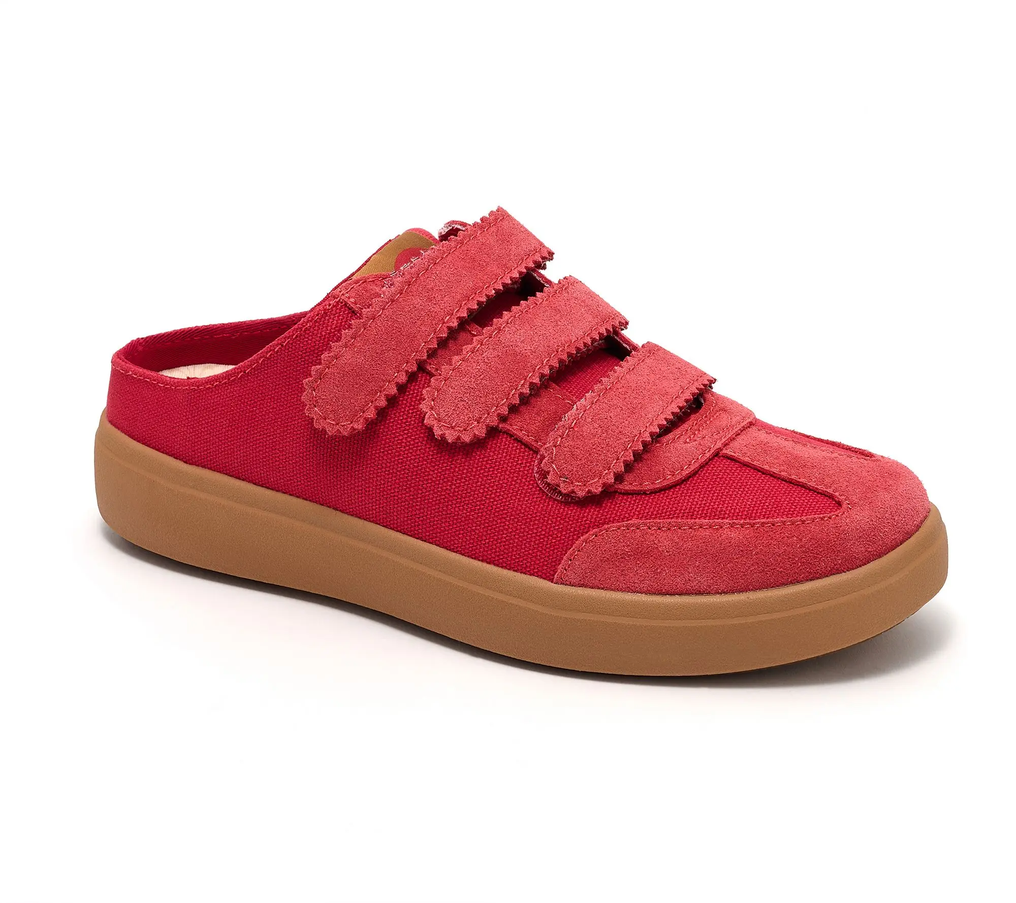Revitalign Orthotic Suede & Canvas Sneaker Mules - Montauk Gulf