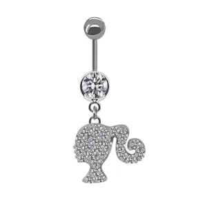 DOLL HEAD BELLYBUTTON RING