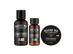 RAZOR MD Shave Kit Trio - Travel Approved Aftershave Comfort