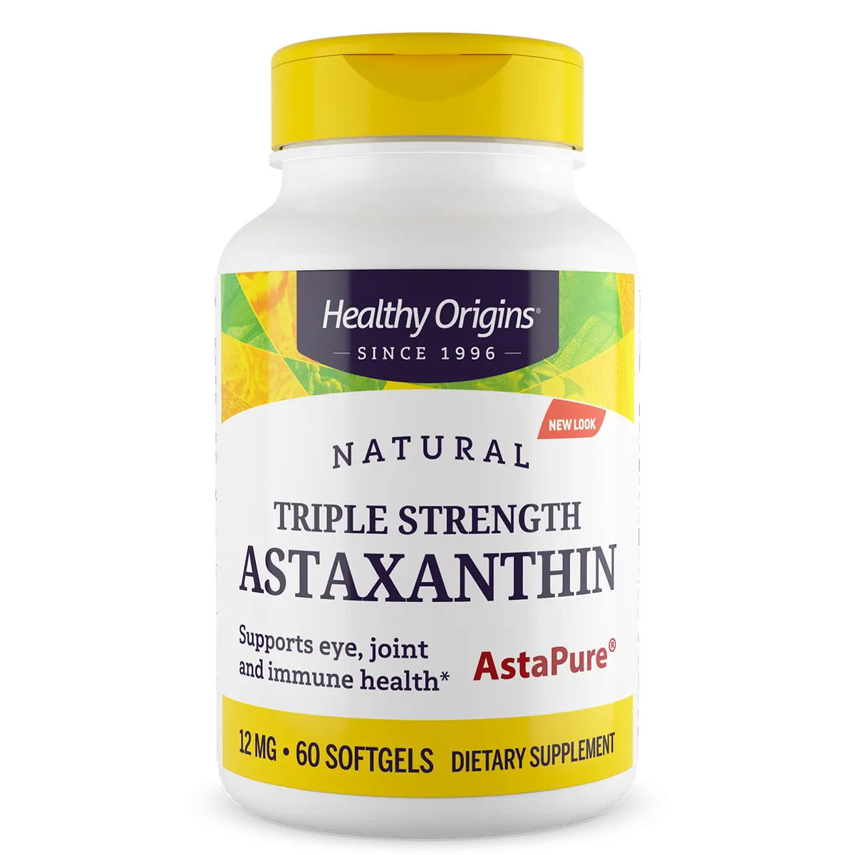 Healthy Origins - Astaxanthin, 12mg (Complex), Triple Strength - 2 Sizes for Eye & Joint Health