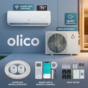 12,000 BTU Mini Split AC & Heat Pump, 19 SEER2 230V Ductless Air Conditioner, Pre-Charged System, Cools & Heats (-19°F to 109°F), 750 Sq. Ft. Coverage, Includes 10ft Installation Kit & Remote