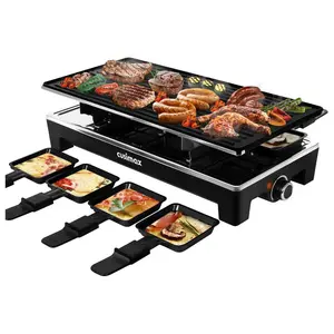 Cusimax 1500W 2 in 1 Electric Raclette Grill