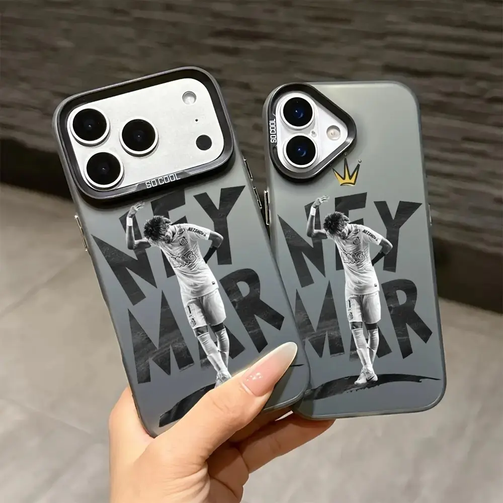 Phone Case: Football Gentleman N-Neymars Phone Case Suitable for iPhone 17,16, 15, 14, 13, 12, 11, Mini, Pro, Max, Air, - Anti-Drop Matte Back Cover