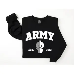 Army Est.2013 Sweatshirt, BT21 Chibi Cute Sweater, Gift for fan, KPOP tour 2026