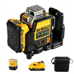 DEWALT | 20V MAX | 3 x 360° Line Laser Level (DW089K) | Supplied with One 20V Lithium-Ion Battery + Charger | Self-Levelling / 3-Beam Layout / IP54 Rated | Wall Framing, Window Installation, Ceiling Track Alignment
