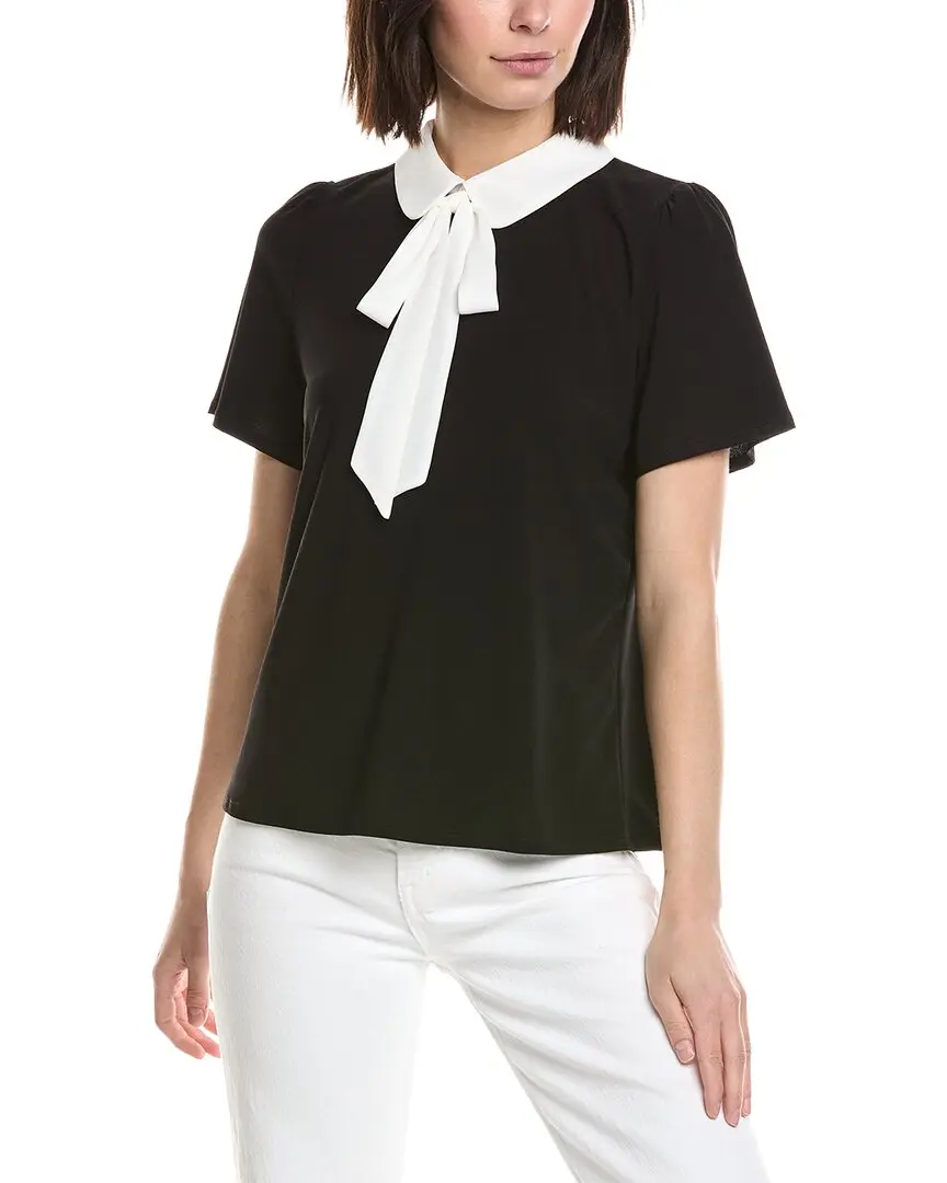 CeCe Short Sleeve Collared Blouse