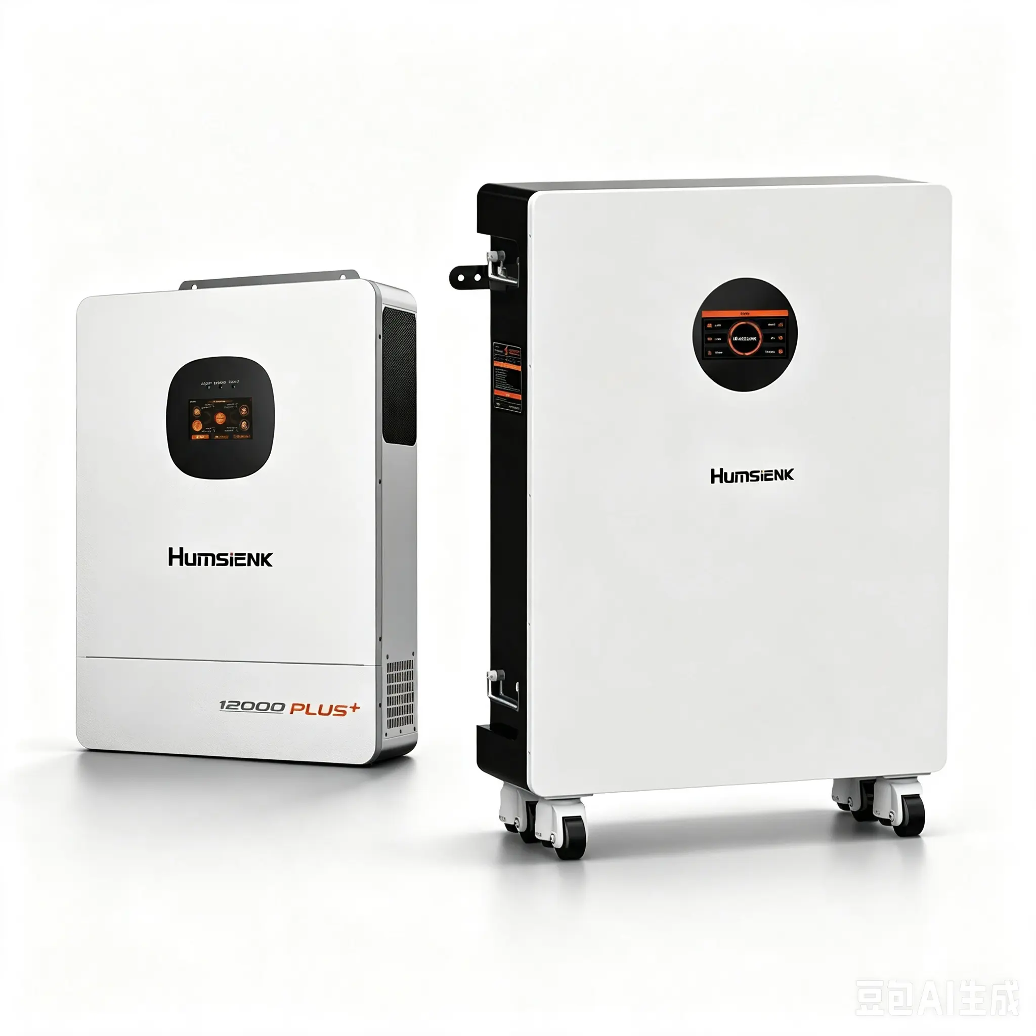 【12kw Inverter+15kWh Battery】Humsienk Storm-Ready Power System Kit 48V 12kW Hybrid Inverter + 48V 300Ah 15kWh Battery LiFePO4 Lithium Battery with Smart BMS, Bluetooth, Active Balancing & Communication solar system