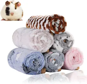 Grddaef Guinea Pig Fleece Blankets 6 Pieces Waterproof & Washable Small Animal Cage Liners Sleep Mat Bedding Pad for Hamster Chinchilla Rabbit Hedgehog (S-7.9 X 7.9 Inch) Grddaef 1994