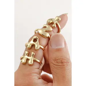 THE INITIAL RINGS IN GOLD