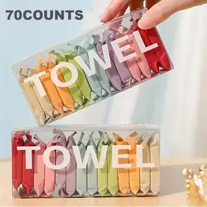Portable Compressed Disposable Towel, 5 Boxes Thickened Compression Disposable Face Towel, Perfect for Travel & Home Use, Disposable Facial Towels, Travel Towels