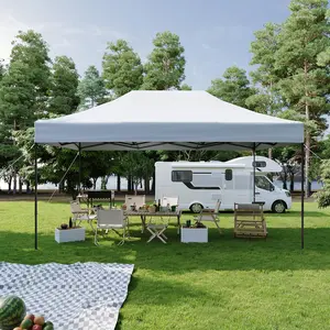Aoxun Pop Up Canopy Tent, 10x10/10x15/10x20, UPF 50+ Waterproof Outdoor Gazebo with Roller Bag & Sand Bags