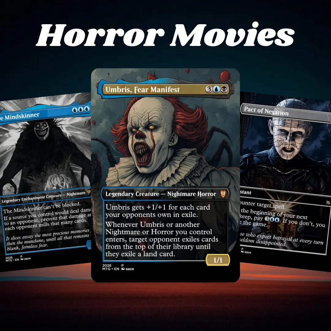 Proxy Commander Deck Horror Movies Umbris Fear Manifest 100+ Cards Dimir Horror Tribal EDH Ready to Play Custom Proxy Deck