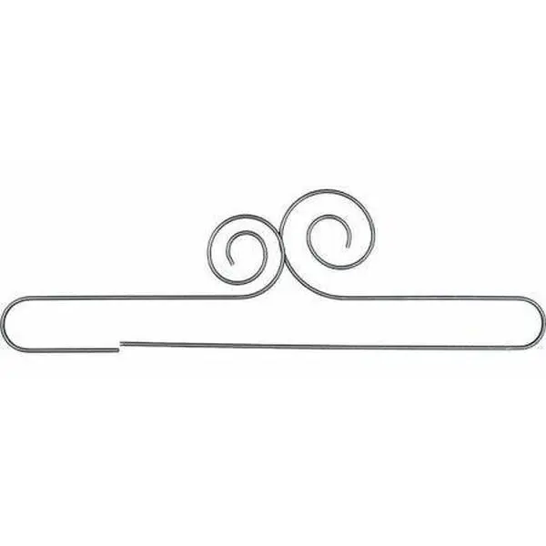 16in Double Scroll Split Bottom Silver Tex Hanger