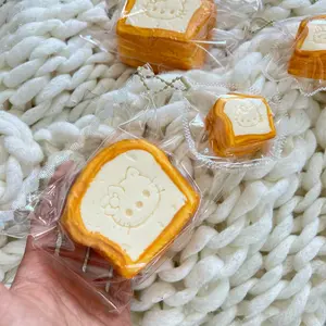 Kawaii Cat Bread Twin Taba Squishy - Soft Keychain with Unique Design, Colorful Features, No Attachment No Fastening