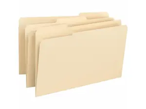 Business Source File Folder Legal 3/4" Exp. 14PT 1/3" 50/BX Manila 16516