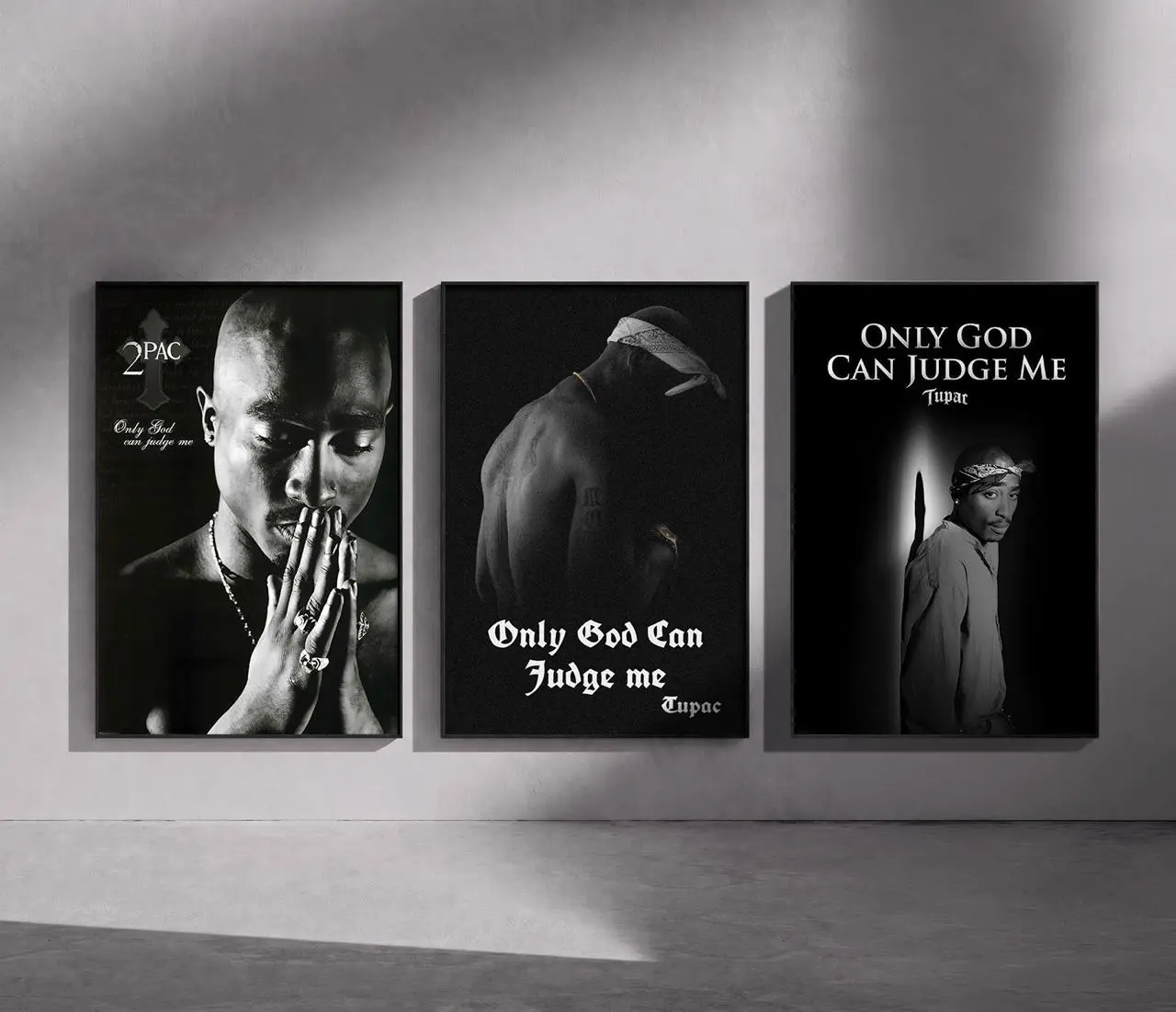 [NO FRAME](Collection) Retro Rapper 2PAC Only God Can Judge Me Poster – Vintage Hip Hop Graphic Print,Music Posters, Pop Culture Art , Music Wall Art, Home Decor