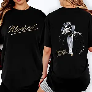 100 Percent Cotton Casual Streetwear Style T-Shirt Michael Jackson Dance Pose And Signature Design Summer Wear Gift For Music Fans And Fashion Lovers # Michael Jackson # Jaafar Jackson # biopic # music legend DX8