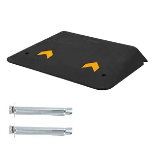 GAOMON 3'' Heavy Duty Rubber Threshold Ramp, 33,000 Lb Capacity, Portable Non Slip Wheelchair Ramps for Doorways/Stairs/Curb, Weather Resistant for Outdoor Use