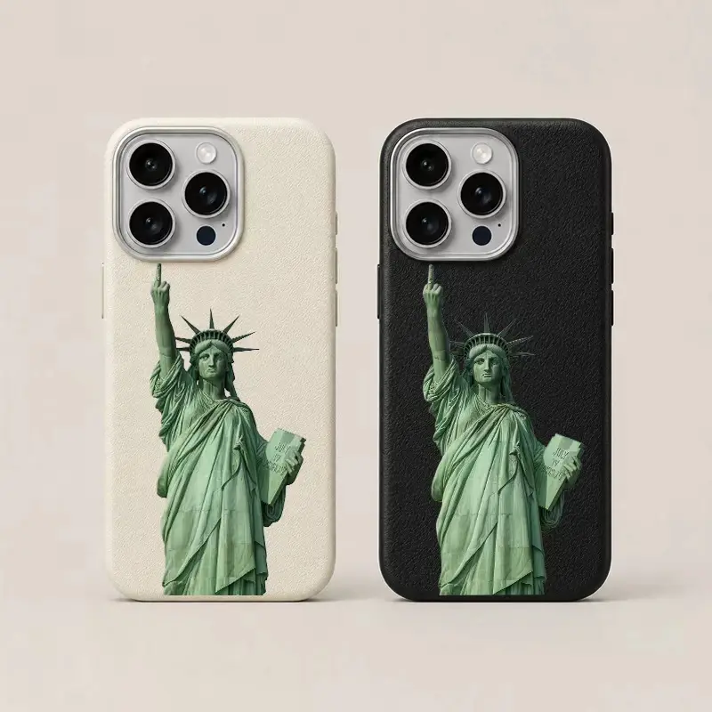 A brand new iPhone case collection. This new shockproof case features a new textured leather called "Statue of Liberty," effectively protecting your phone from drop damage. - piwen