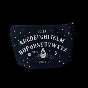Magical Ouija Themed Make Up Cosmetics Pouch With Colour Change Crystals