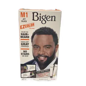 Bigen Men EZ Color in M1: Jet Black, M2: Real Black, M3: Darkest Brown, M4: Dark Brown