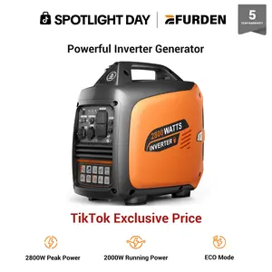 #Summervibes Efurden 2800-Watts Portable Inverter Generator, Gas Generators for Home Use, Camping, Super Quiet Emergency Home Backup, with Fuel Shut Off, 1.1Gal Fuel Tank, 39Lbs, EPA Compliant