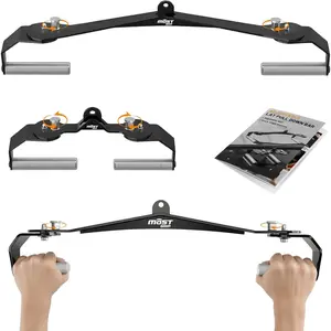 LAT Pull Down Bar Set with 360? Rotatable Handles, LAT Pulldown Attachments for Whole  , Heavy-Duty Locking LAT Pulldown Bars for  Gym