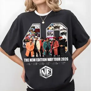 New Edition 40th Anniversary The New Edition Way Tour 2026 T-Shirt, New Edition NE R&B Legends Concert Graphic Tee