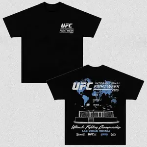 2025 Fight Week T-Shirt Fight Week Shirt Shirt Premium Graphic Tee for & Sports Fans Short Sleeve Crew Neck Retro Soft Cotton MMA Shirt Perfect Gift for Fans MMA Fans