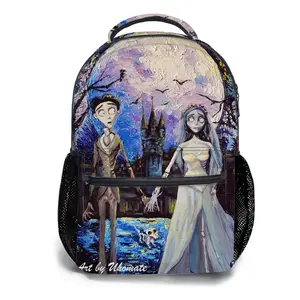 Corpse-Bride-Backpacks for Girls, Cute School Backpack for Girls Boys, Aesthetic Bookbag for Teens, Lightweight Classic Backpack for Travel, Work, Picnic A-36