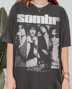 Retro 90's Comfort Colors Sombr T-Shirt, Sombr World Tour Music Fan Bootleg Tee T-Shirt, Gift For Women and Man