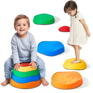 VEVOR Balance Stepping Stones for Kids,  5 PCS, Up to 220 lbs, Non-Slip Toddlers Sensory Stepping Stones, Obstacle Course Coordination Game Toys Indoor or Outdoor Play for Children Aged 3 4 5 6 7 8+