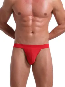 1 Pack Men's Jockstrap, Nylon & Spandex Ice Silk Style, High Stretch & Breathable, Seamless Fit, Hip Lifting & Support, Daily Home & Fitness, Underwear for Men Aged 15-55 Men's large-sized underwear, Soft Breathable Briefs