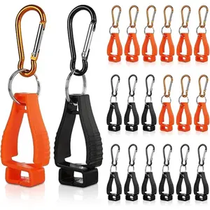20/10 Pieces Glove Clips for Work Glove Holder Grabber Safety Clips for Construction Work Accessories Helmets Hanger Clamp (Black/Orange)- Home Improvement.