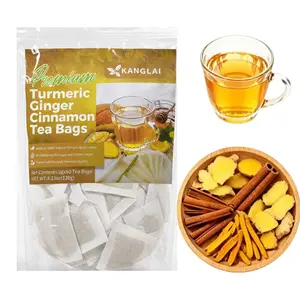 Turmeric Ginger Cinnamon Tea, 100% Natural, Anti-Inflammatea. Eco-conscious Tea Bags. Turmeric Ginger Herbal Tea. No Sugar, No Caffeine, No Gluten, Vegan. antiinflamma tea, looseleaf tea Beverage anti in flama tea ginger caffeine free tiktokshopspringglow