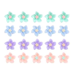 CHEIBEAR 20 Pcs Mini Flower Hair Clips for Girls, Cute Flower Mini Hairpin, Hair Accessories for Wedding Birthday Party