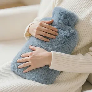 Plush Hot Water Bottle, Warm Stomach and Waist, Plush Heating Pad, Heat Relief for Menstrual Cramps, Fillable Heating Pack, Refillable Bottle